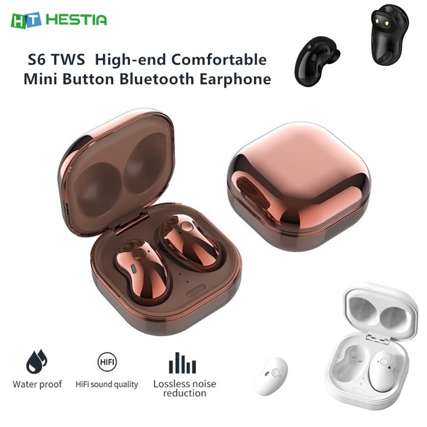 S6 TWS Thoải Mái Mini Nút Tai Nghe Bluetooth Chụp Tai Cao Cấp Chống Thấm Nước 8D Âm Thanh HiFi Hai Tai Gọi Tai Nghe Tai Nghe Nhét Tai Không Dây