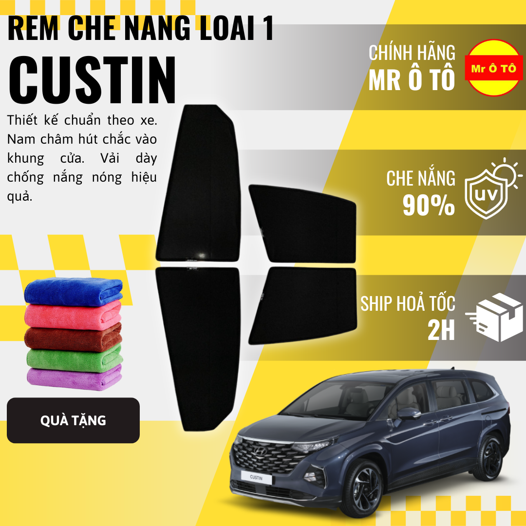 Rèm Che Nắng Xe Hyundai Custin Loại 1 Mr Ô TÔ Bảo Hành 24 tháng Cam Kết Chuẩn Khít Theo Xe
