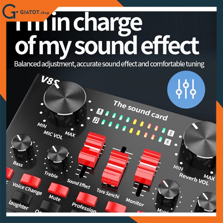 Sound card âm thanh V8S+ nâng cấp sử dụng với mọi thiết bị mới