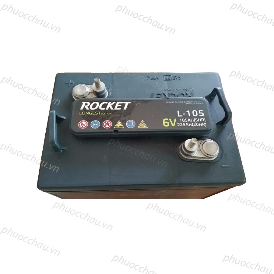 Ắc quy xe golf, ắc quy Rocket L-105 , ắc quy xe điện du lịch