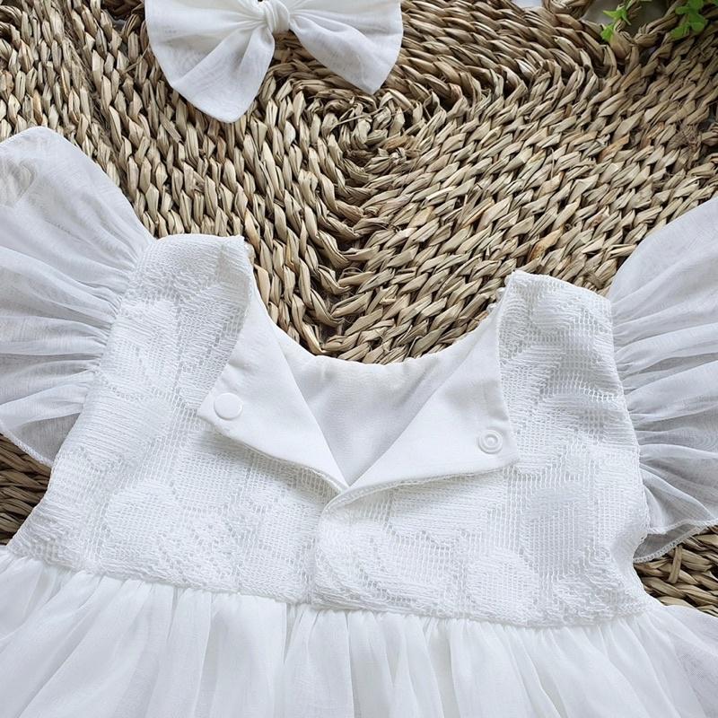 Body váy trắng công chúa cho bé gái,quà tặng đầy tháng,sinh nhật cho bé 3kg đến 12kg