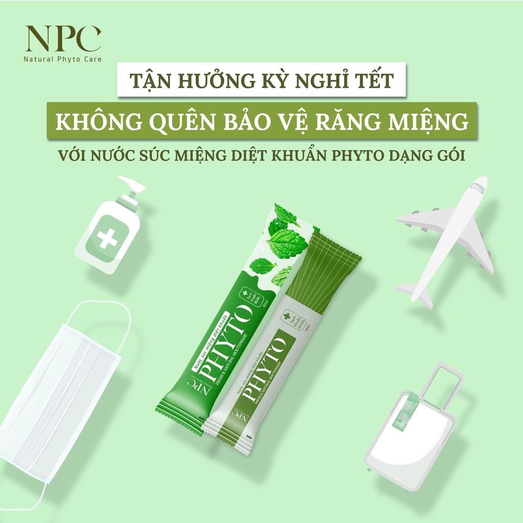 Nước súc miệng làm sạch khoang miệng NPC Phyto vị bạc hà (Combo 3 gói)