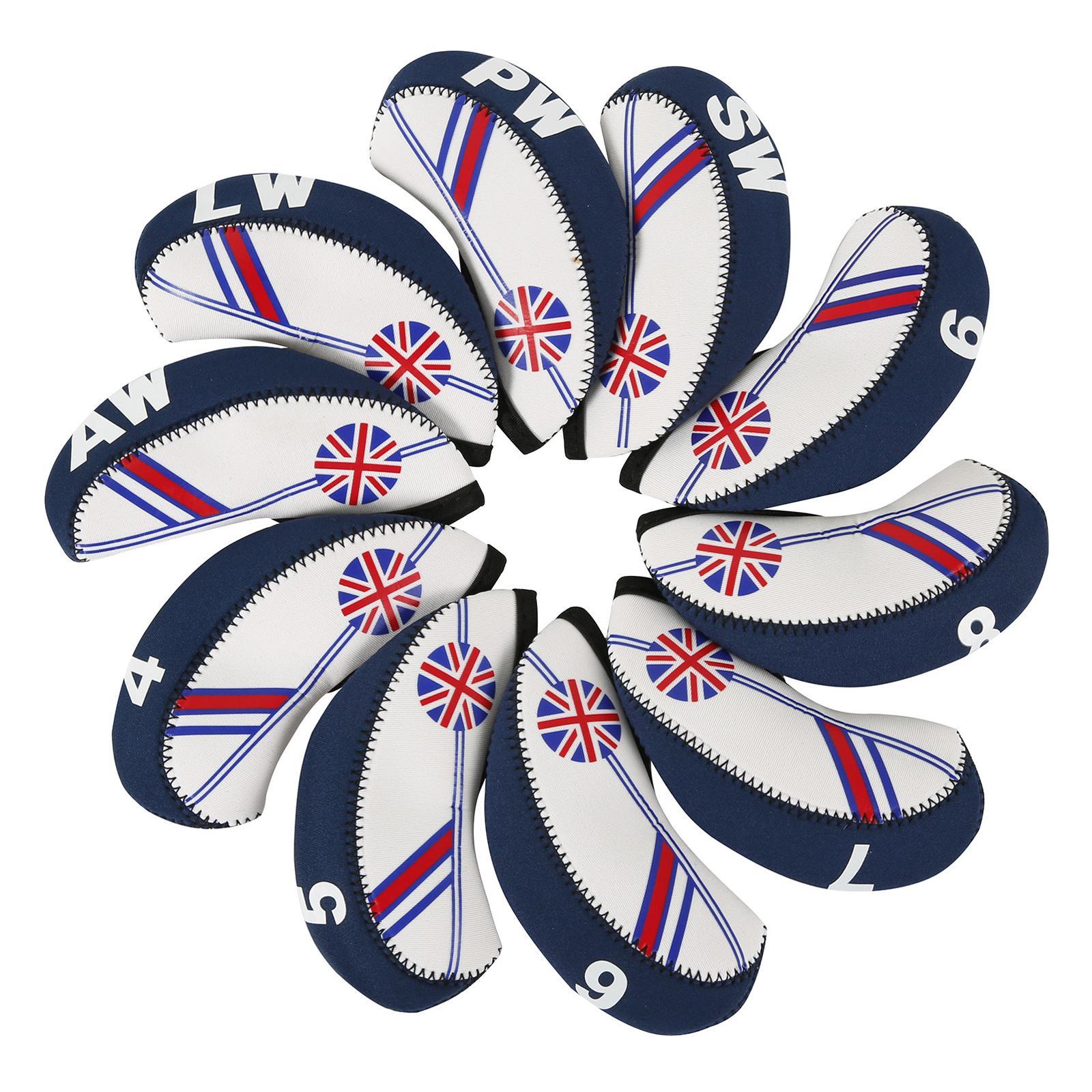 10pcs Golf Iron Head Covers Set Headcover with Number, Fit Most Irons Protective Headcover