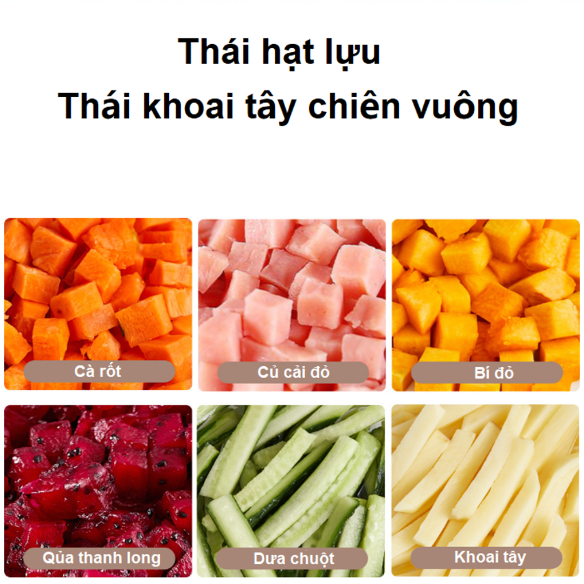 Máy thái rau củ quả đa năng, thái lát, thái sợi, thái hạt lựu. Thương hiệu Mỹ cao cấp Septree GJ817-AK. Hàng chính hãng