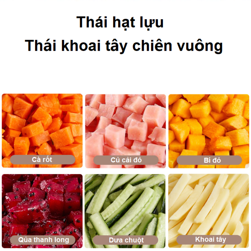 Máy thái rau củ quả đa năng, thái lát, thái sợi, thái hạt lựu Thương hiệu Mỹ cao cấp Septree GJ817, 850W - Hàng Nhập Khẩu (Bảo Hành 12 Tháng)