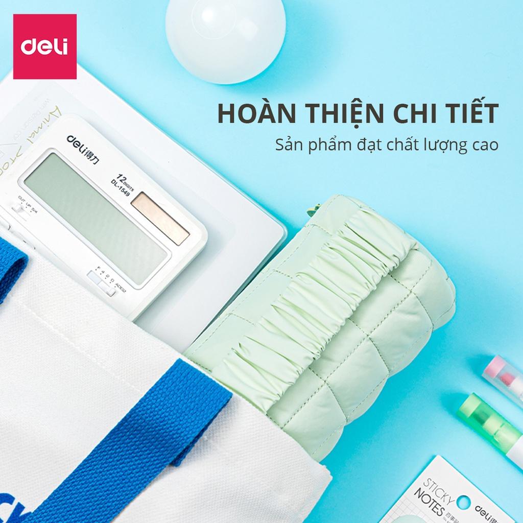 Túi Hộp Đựng Bút Vải Cotton Cute Xinh Xắn Màu Pastel Deli - Phù Hợp Cho Học Sinh Văn Phòng Đựng Đồ Dùng Cá Nhân Mĩ Phẩm Đồ Du Lịch - 67065