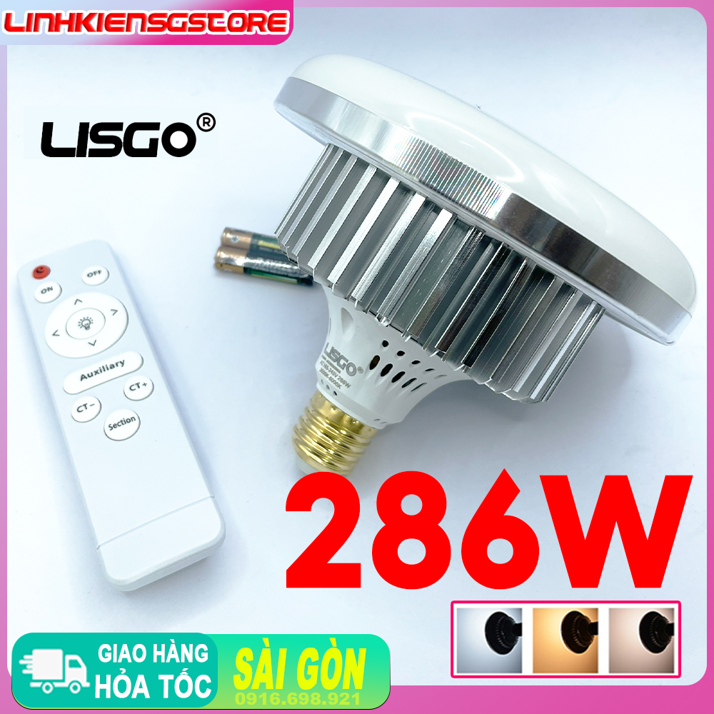 Bóng Đèn Led LisGo  Sử Dụng Trong Studio Công Suất Cao 286W Chỉnh Màu Tăng Giảm Độ Sáng Có Remote