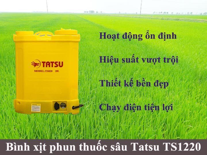 BÌNH PHUN THUỐC ĐIỆN 20 LÍT (BƠM ĐÔI) TS1220 TATSU - HÀNG CHÍNH HÃNG