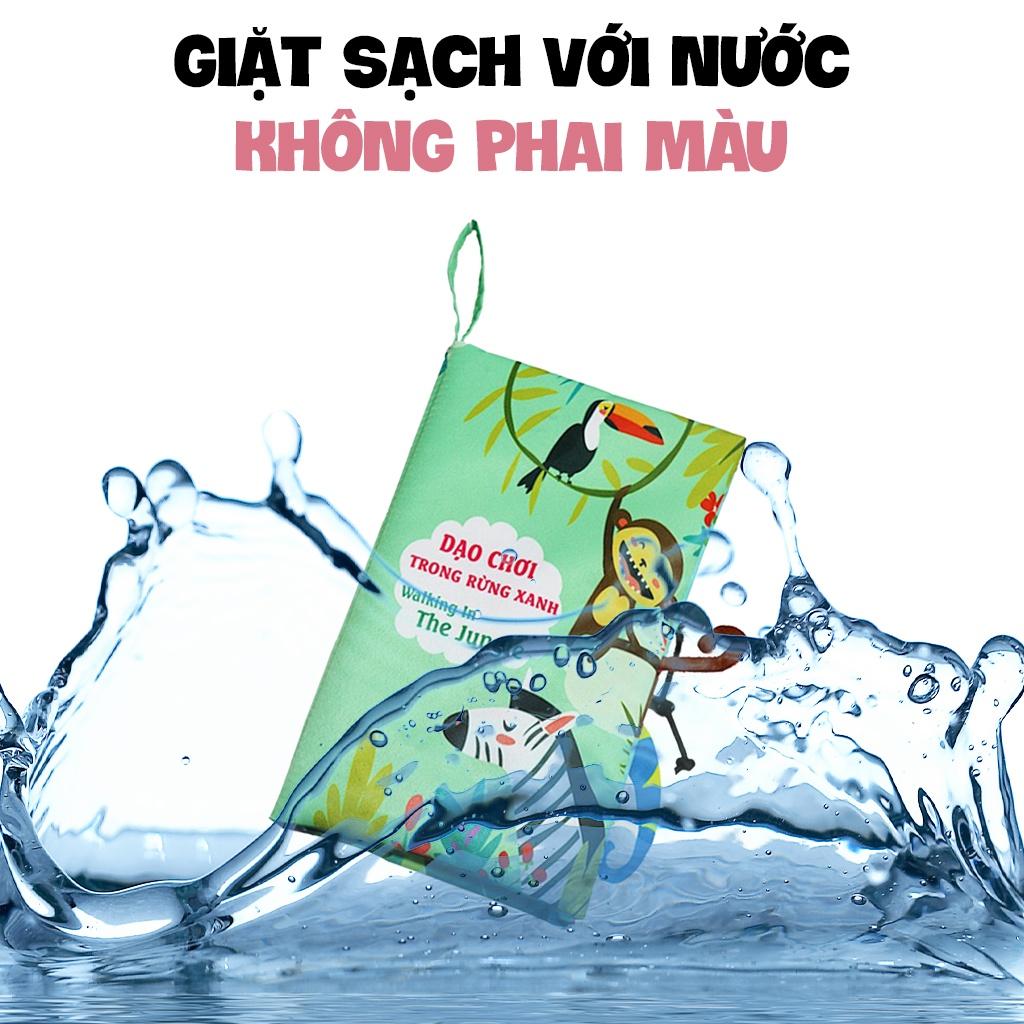 Sách vải đoán đuôi PiPôVietnam an toàn cho bé từ 6 tháng tuổi giúp phát triển trí tuệ, nhận biết các loài động vật