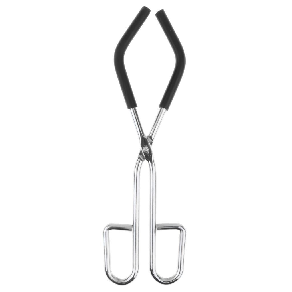 10.6'' Lab Crucible Tongs with Rubber Coated Ends, Professional Lab Supplies