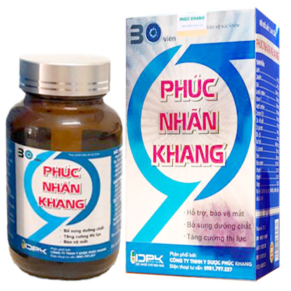 Combo 2 Hộp Phúc Nhãn Khang -Viên Uống Hỗ Trợ Bảo Vệ Mắt, Dưỡng Mắt,Mỏi Mắt,Khô Mắt (Hộp 30 Viên)