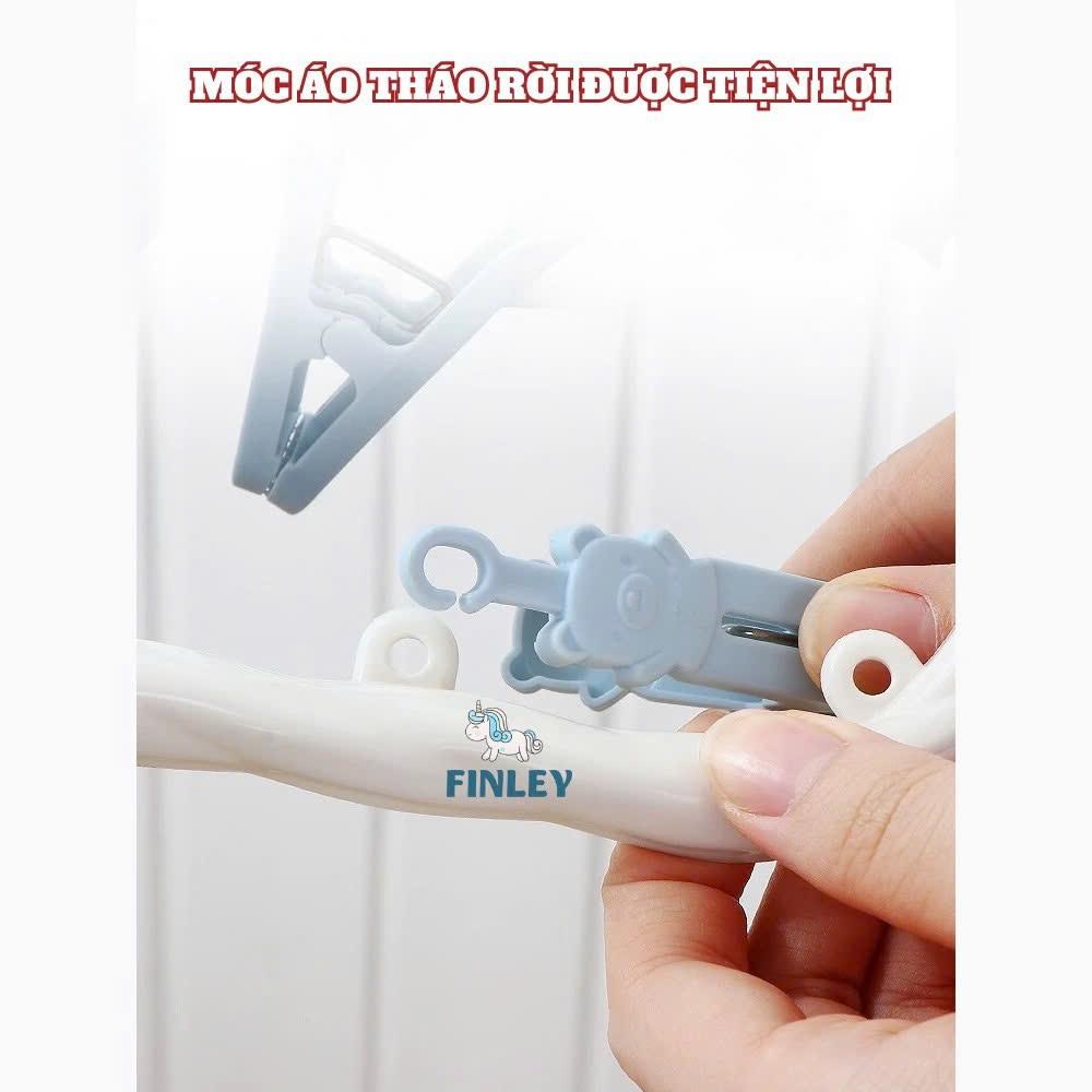 [Tặng thêm 4 móc] Móc Chùm Nhựa PP Cao Cấp Dày Dặn FINLEY 36 Kẹp Gấp Gọn, Xoay 360 Độ Phơi Quần Áo Trẻ Em