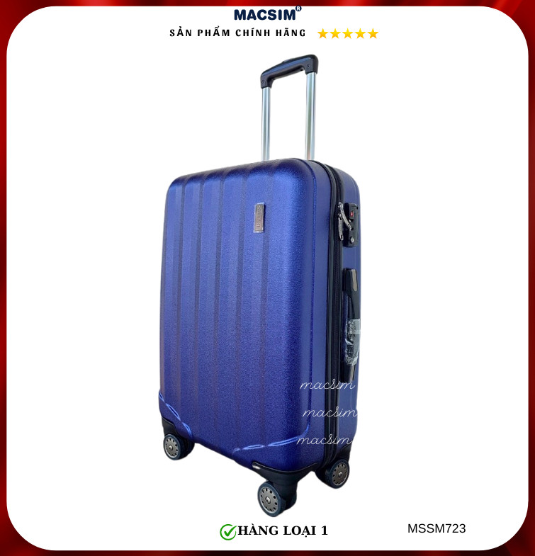 Vali cao cấp Macsim Smooire MSSM723 cỡ 24 inch màu matt blue - Hàng loại 1