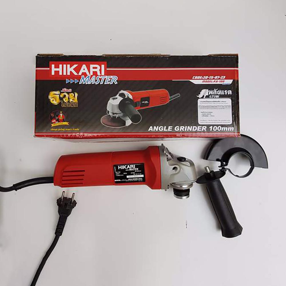Máy Mài Cắt Góc Cầm Tay Hikari Master K6-100 Công Suất 670W, Đường Kính Đĩa 100mm, Mài Kim Loại, Gỗ, Đá, Cắt Bàn, Công Tắc Đuôi – Hàng Chính Hãng
