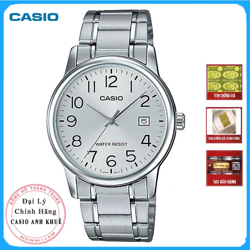 Đồng Hồ Nam Dây Thép Không Gỉ Casio STANDARD MTP-V002D-7B