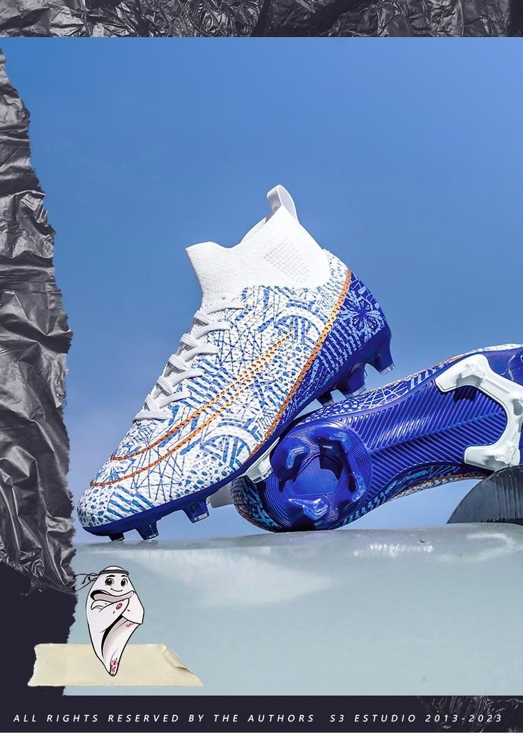 YANZISHOP Đáng yêu Beno Qinghua sứ Assassin giày bóng đá nam dài đinh FG cỏ chống trượt nam sinh trung học nghiền móng tay đào tạo giày