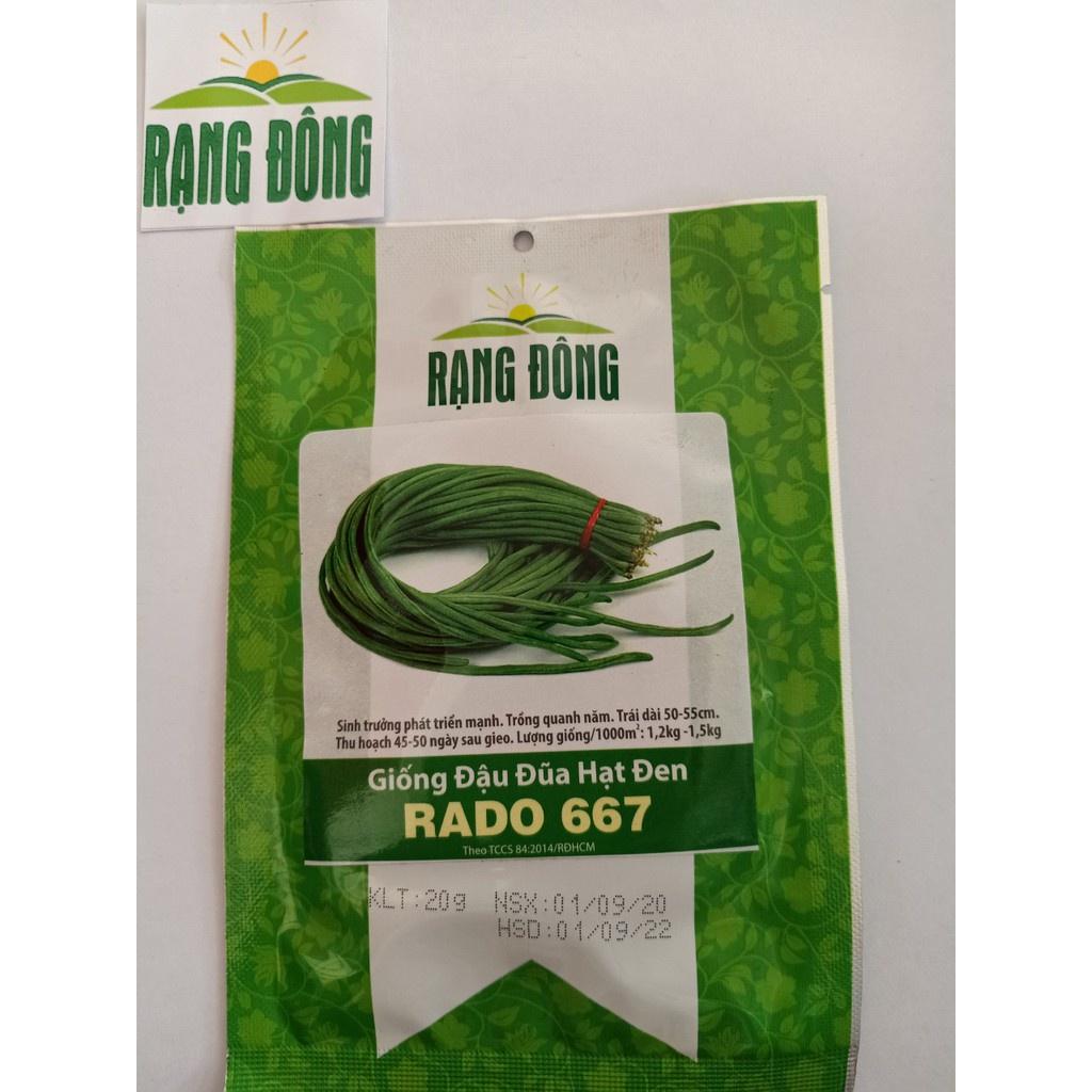 Hạt Giống Đậu Đũa RADO 667 - 20gr - Sinh Trưởng Manh, Trồng Quanh Năm, Cho Đậu Xanh và Dài, Ăn Dòn, Ngon, Ngọt