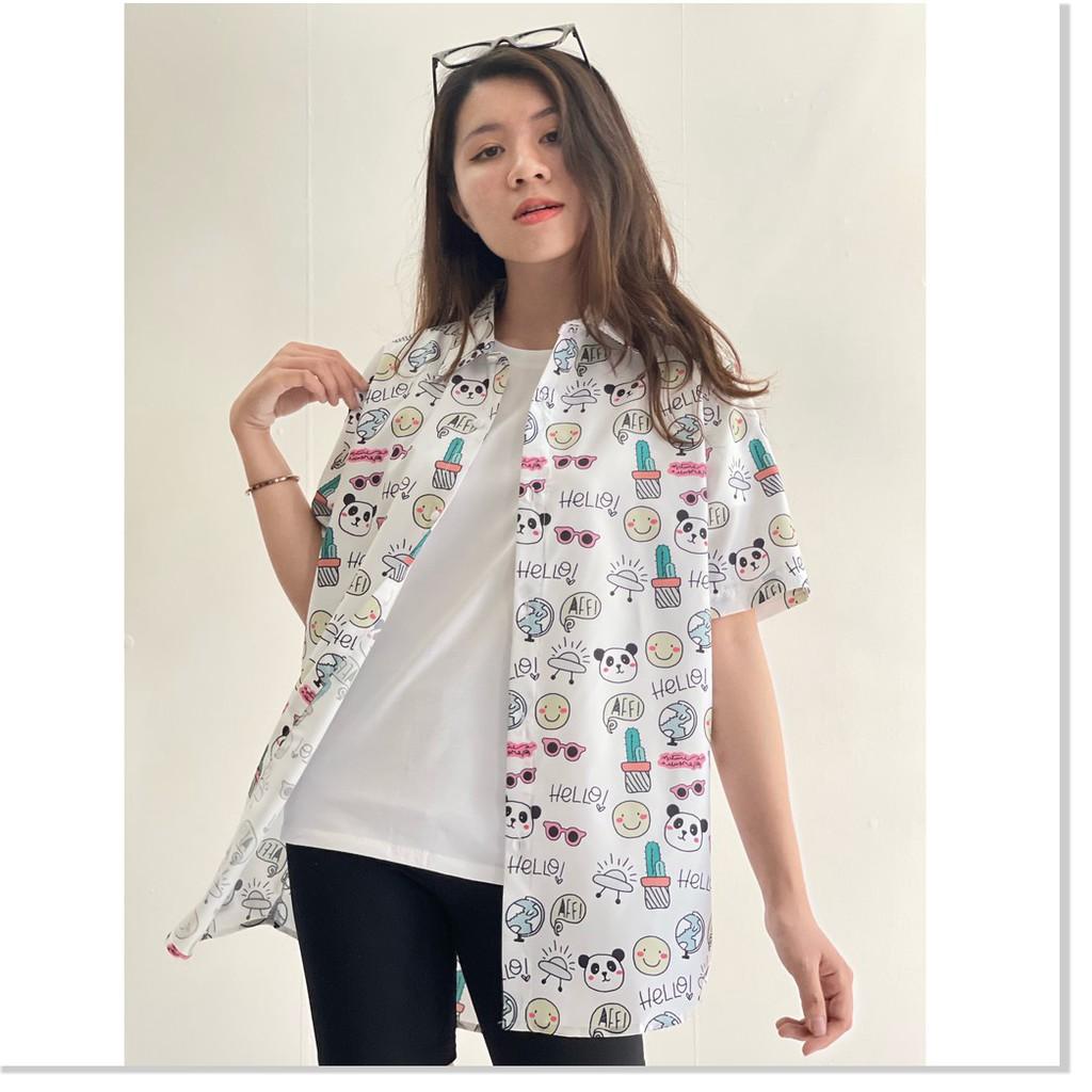 ÁO SƠ MI NỮ FORM RỘNG HOẠ TIẾT ĐẶC SẮC , PHONG CÁCH 2021 THỜI TRANG LANO STORE
