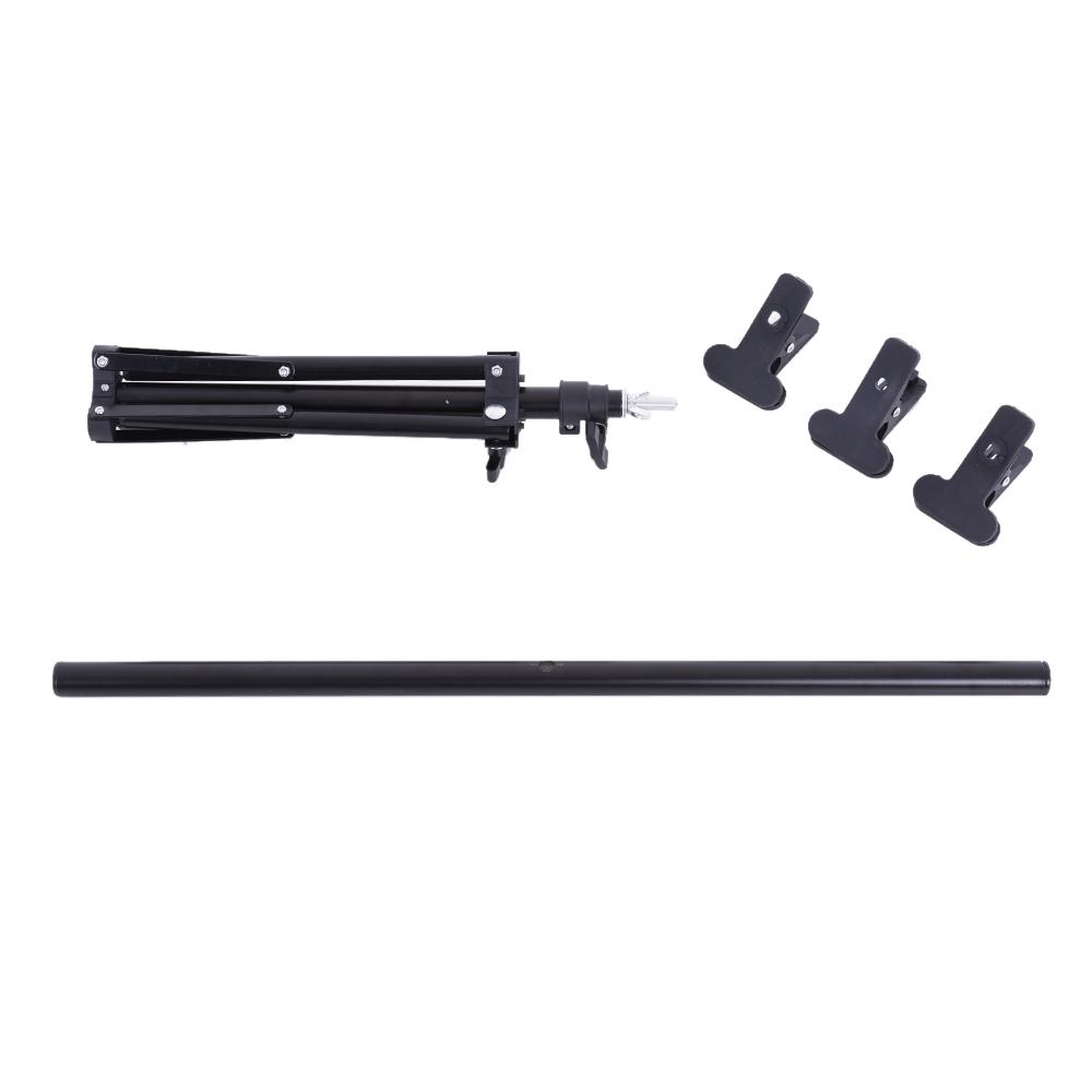 Bộ công cụ hệ thống giá đỡ kim loại Video 60,5 * 70cm w / Xà ngang & 3 * Kẹp cho Phông nền PVC