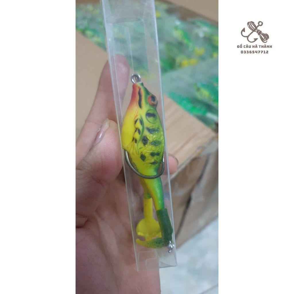 Mồi câu lure nhái hơi, nhái nhảy xoay 360 độ