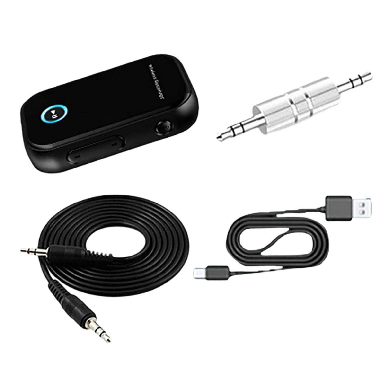 Bluetooth 5.0 AUX Music Adapter Transmitting Receiving for Music Streaming Sound System Speaker Headphones
