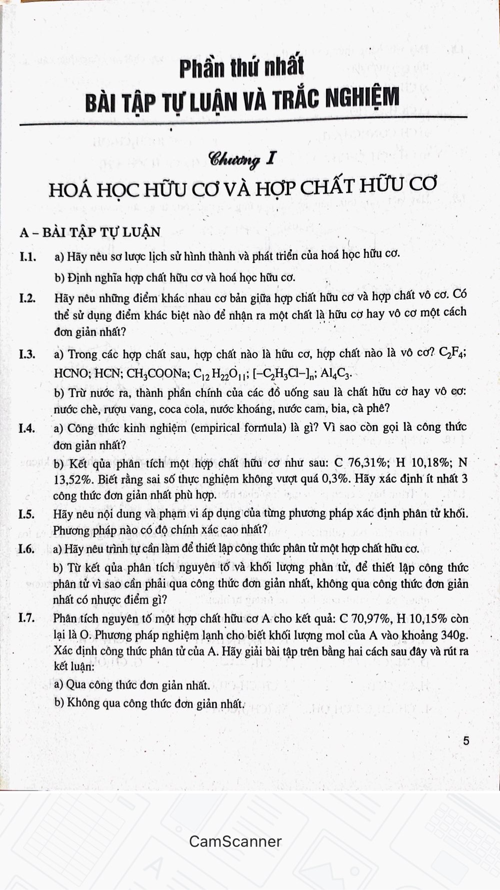 Bài Tập Hóa Học Hữu Cơ - 1000 Bài Tự Luận và Trắc Nghiệm 01- năm 2012