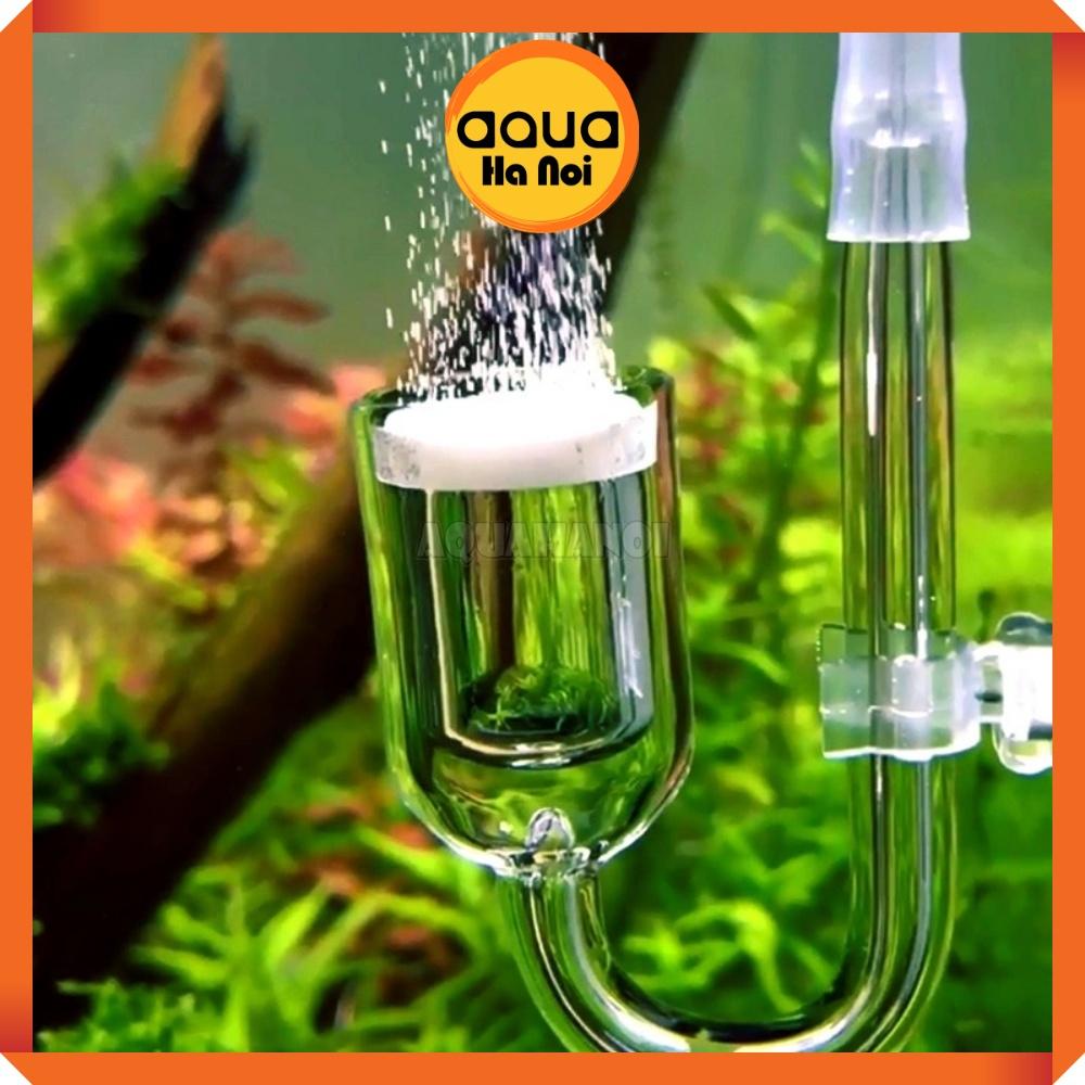 Cốc sủi CO2 thủy tinh trong suốt siêu mịn cho hồ thủy sinh - Phi 20 mm