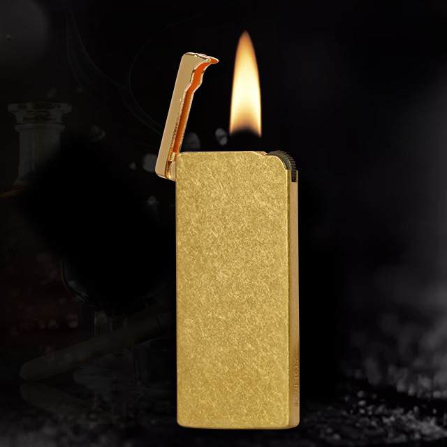 Vỏ Hột Quẹt Bật Lửa Gas Đá Kuboy KZC6 Siêu Mỏng Bằng Đồng Đẹp Độc Lạ - Dùng Gas Đá Cao Cấp