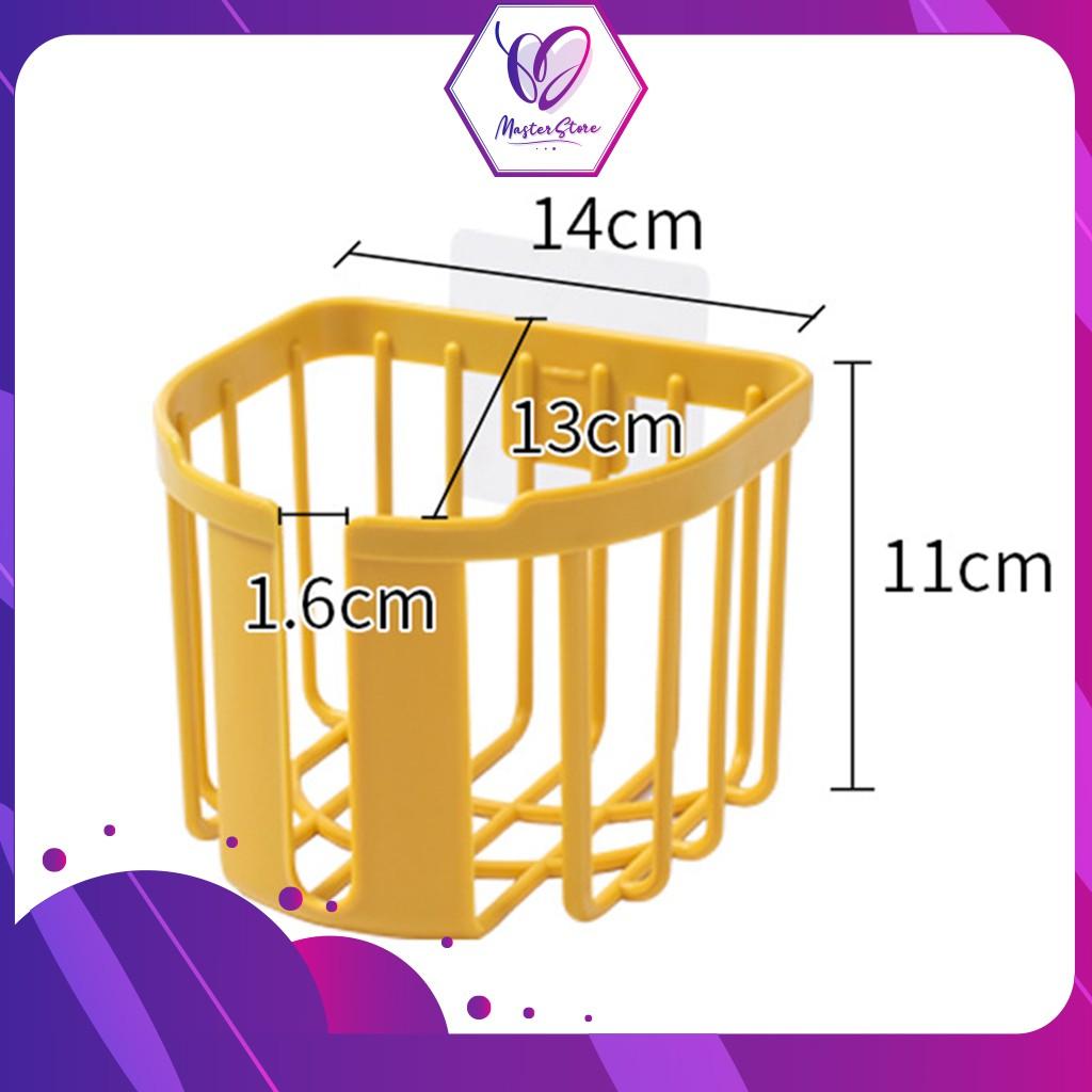 Hình ảnh Giỏ đựng giấy vệ sinh dán tường, khay kệ đựng đồ đa năng nhà tắm, nhà bếp Master Store.