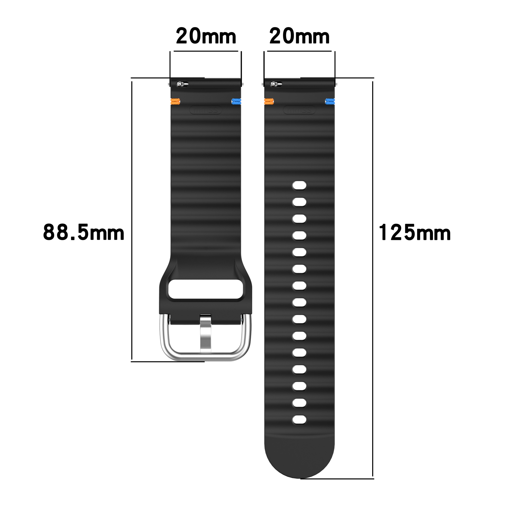 Dây Đeo Silicon Kai.N Wave Sport Cho Galaxy Watch, Huawei Watch, Garmin, Amazfit, Coros Size 20 và 22mm_ Hàng Chính Hãng