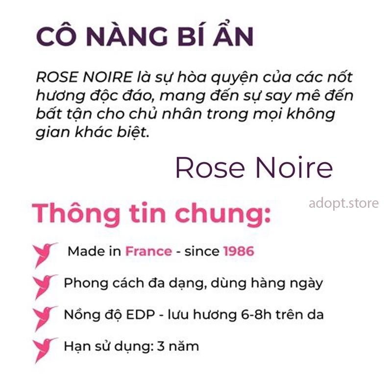 Nước Hoa Nữ 30ml ADOPT' ROSE NOIRE Độc Đáo, Bí Ẩn, Quyến Rũ, Thơm Lâu