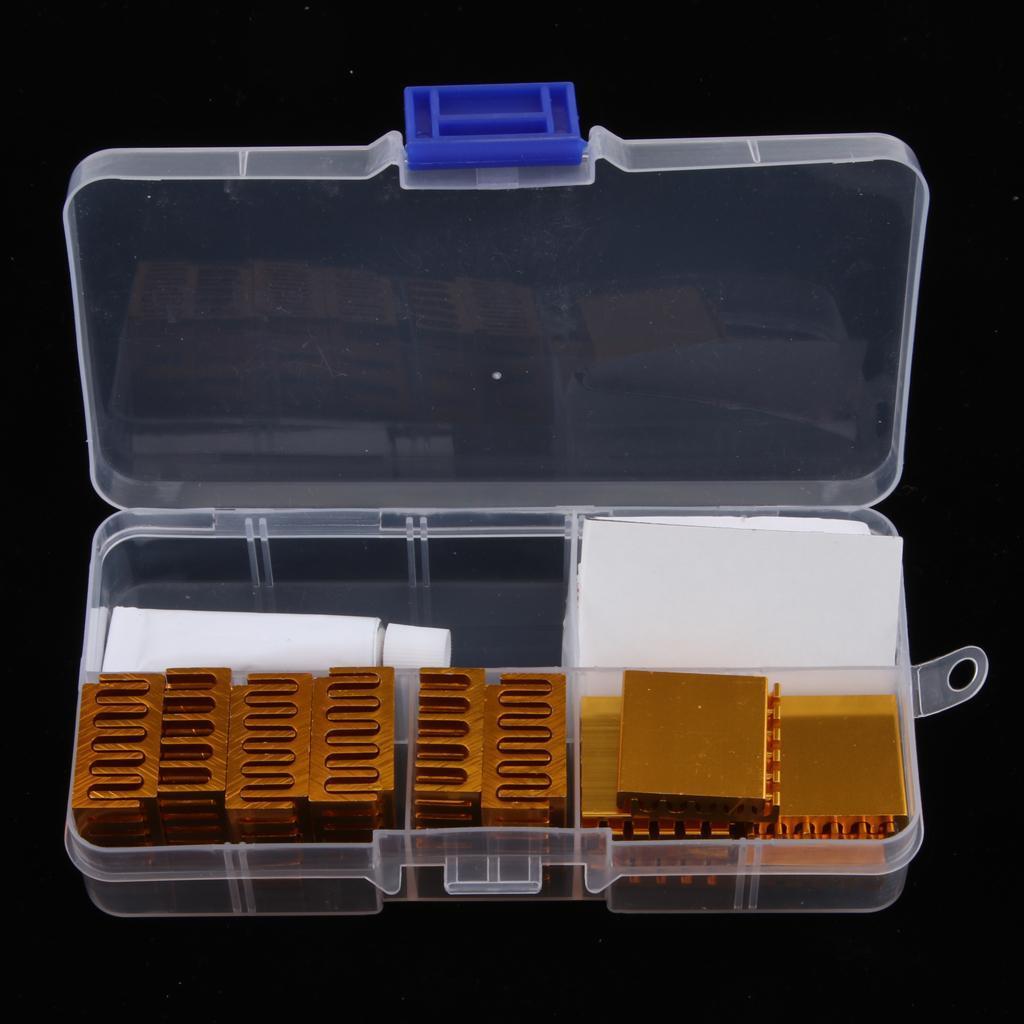 20pcs Small Heatsink Kit Cooler Heat Sink Set for Cooling CPU GPU VGA RAM