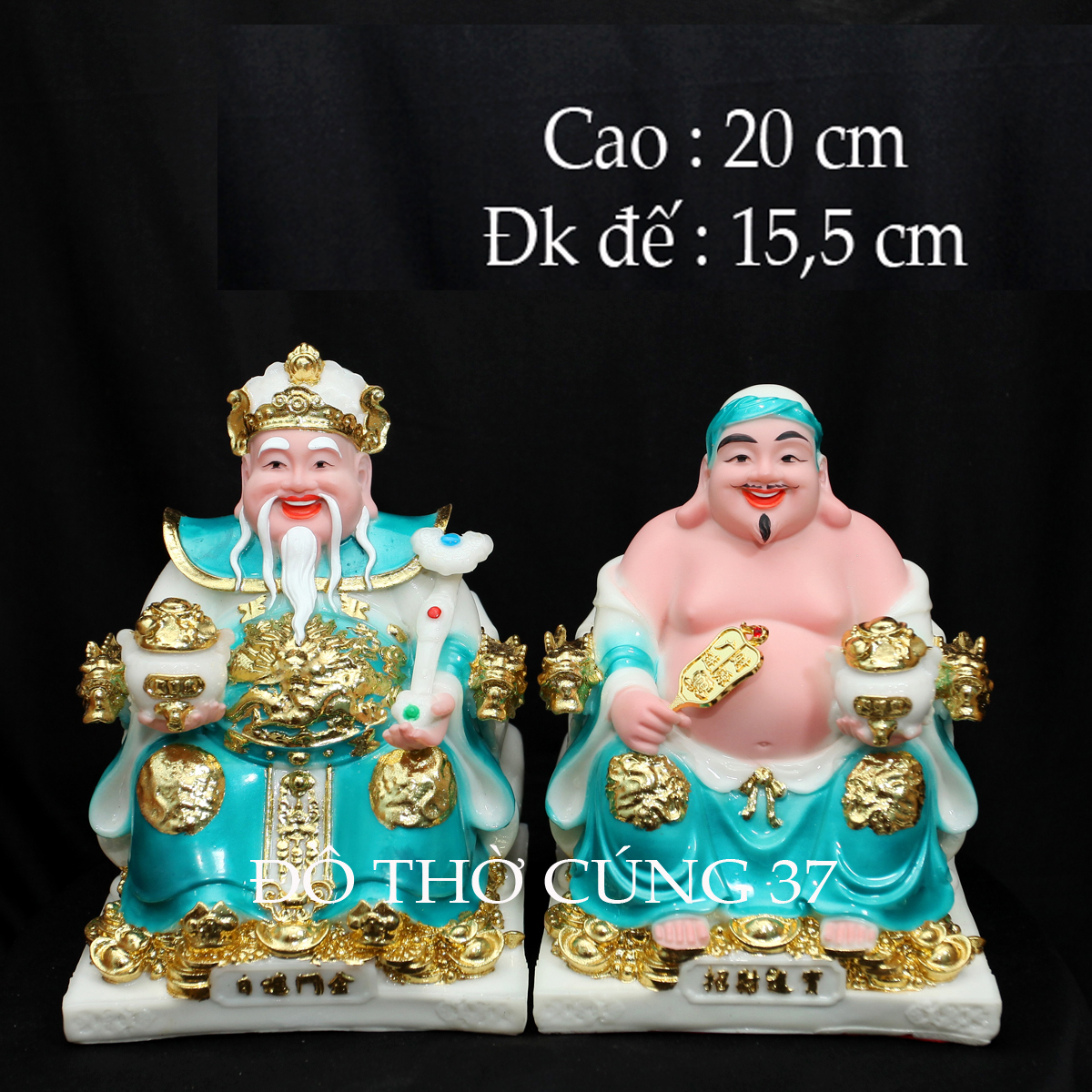 THẦN TÀI THỔ ĐỊA PHÚ QUÝ MÀU XANH
