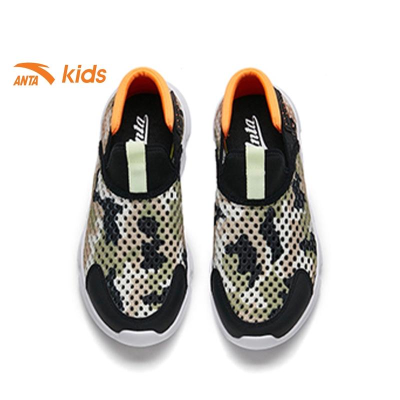 Giày lười bé trai Anta Kids upper mặt lưới thoáng khí, thiết kế đế thông hơi 312236989-4