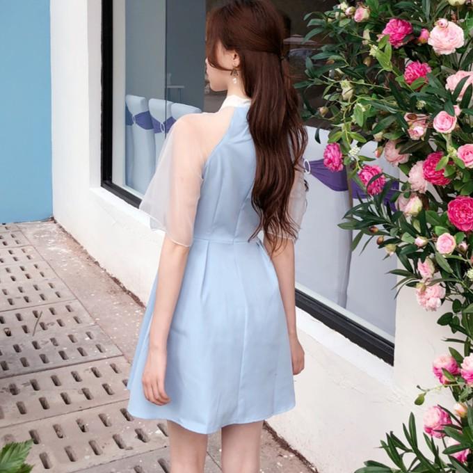 Váy Đầm maxi voan dự tiệc ngắn tay dạo phố công sở thiết kế cao cấp Savvy