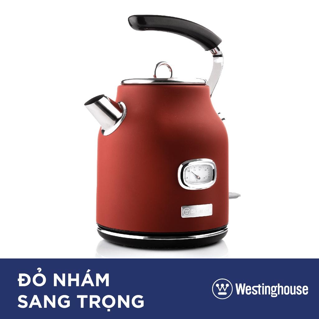 Ấm Đun Nước Siêu Tốc Westinghouse WKWKH148, Dung Tích 1.7L, Công Suất 2200W, Phong Cách Cổ Điển, Nhập Mỹ, BH 12 Tháng - Xanh dương