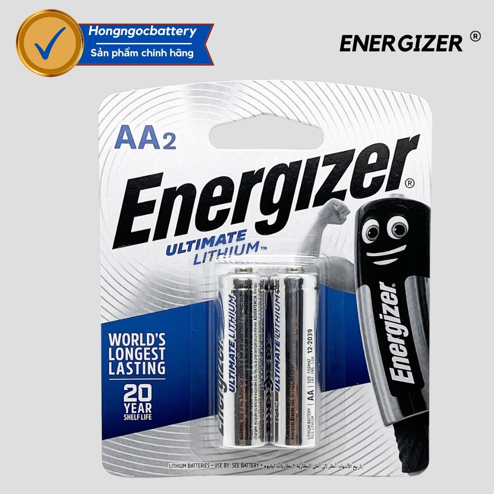 Vỉ 2 Viên Pin AA 1,5V ENERGIZER Lithium Ultimate Siêu nhẹ , Siêu bền bỉ - Hàng chính hãng