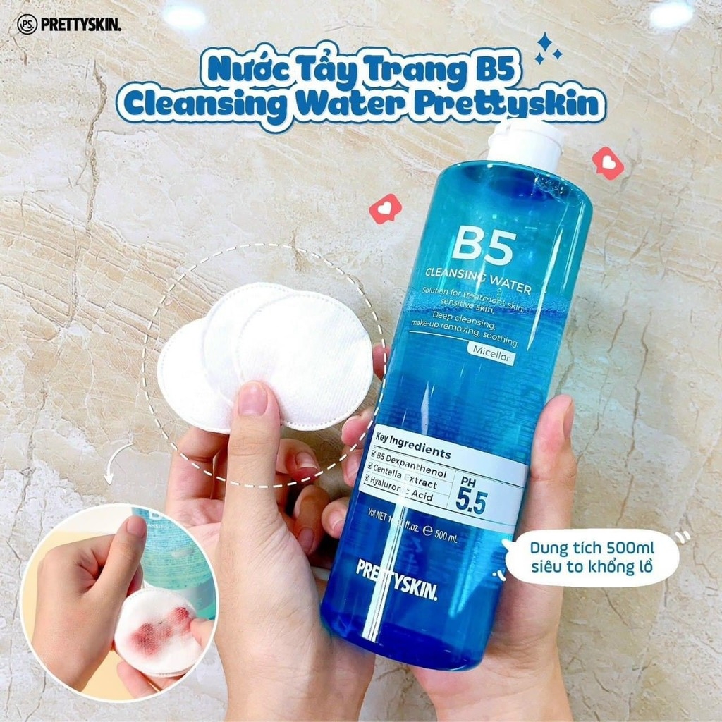 Nước tẩy trang B5 Prettyskin Cleansing Water PrettySkin 500ml 