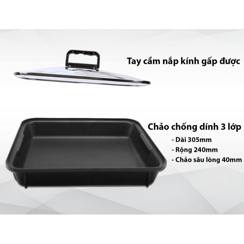 Bếp gas du lịch đa năng Hàn Quốc MS-08 tặng kèm Chảo chống dính sâu lòng