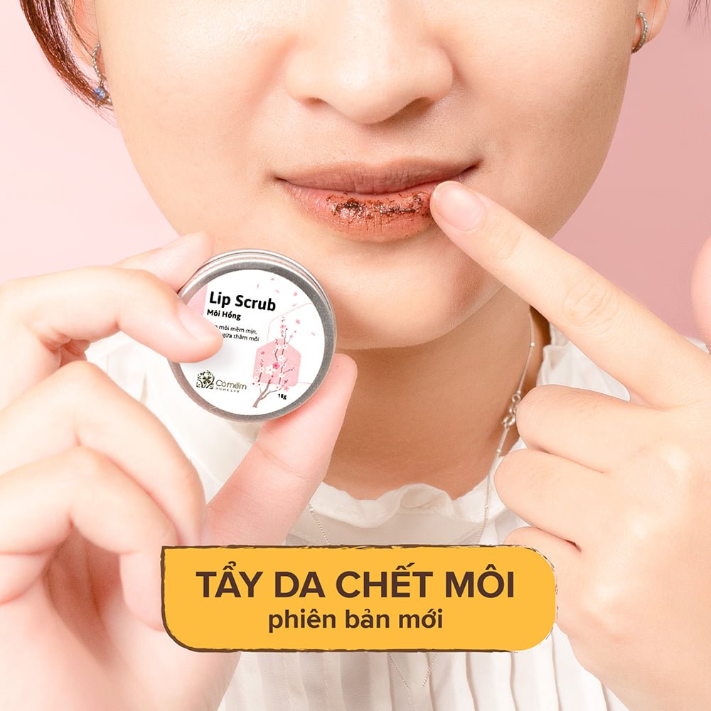 Tẩy da chết môi Lip Scrub Môi Hồng Giảm Thâm Dưỡng Ẩm Cho Môi Cỏ Mềm 18g