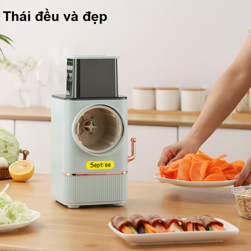 Máy Thái Rau Củ Quả Đa Năng 3 Chế Độ Thương Hiệu Septree Mỹ Cao Cấp WT-QC613 - Hàng Nhập Khẩu, Bảo Hành 12 Tháng