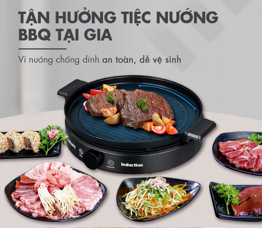 Bếp điện từ đa năng Nagakawa NAG0716, Hàng chính hãng