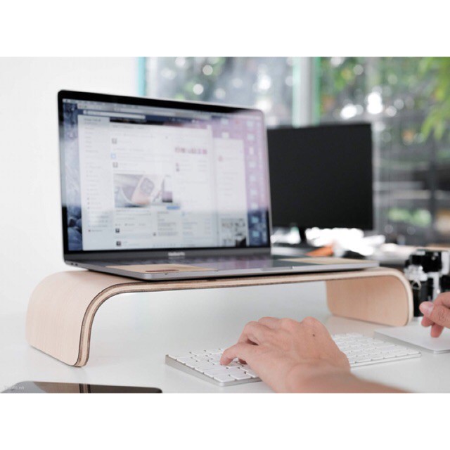 Kệ Màn Hình Máy Tính Monitor Stand Kệ Imac Kệ Gỗ Uốn Cong Độc Đáo Sang Trọng Kiểu Dáng Đa Dạng