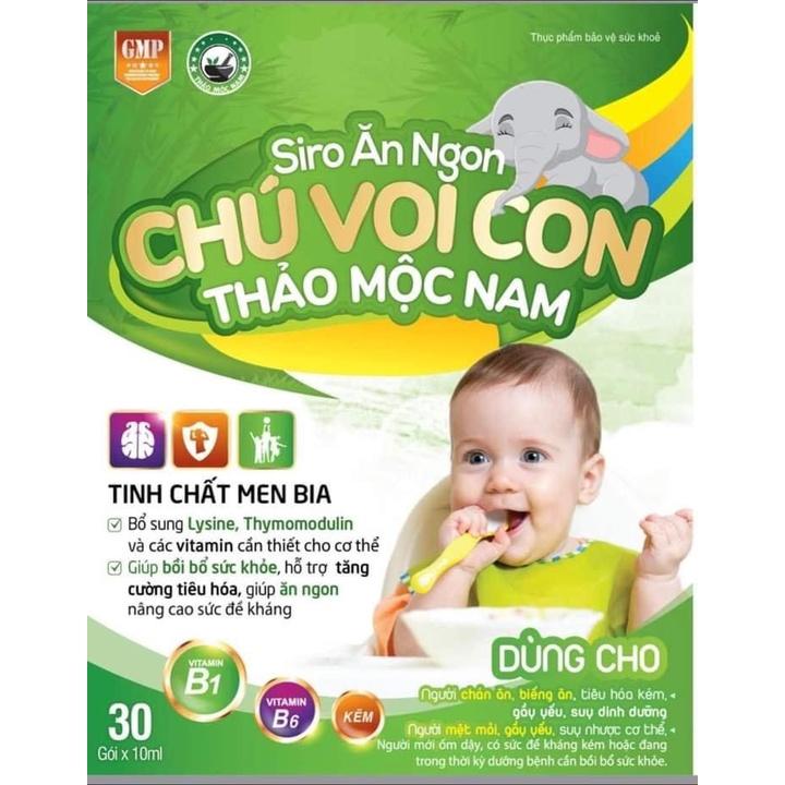 SIRO Chú voi con thảo mộc nam. Giải pháp cho trẻ biếng ăn chậm lớn hấp thu kém và suy dinh dưỡng cho bé yêu.