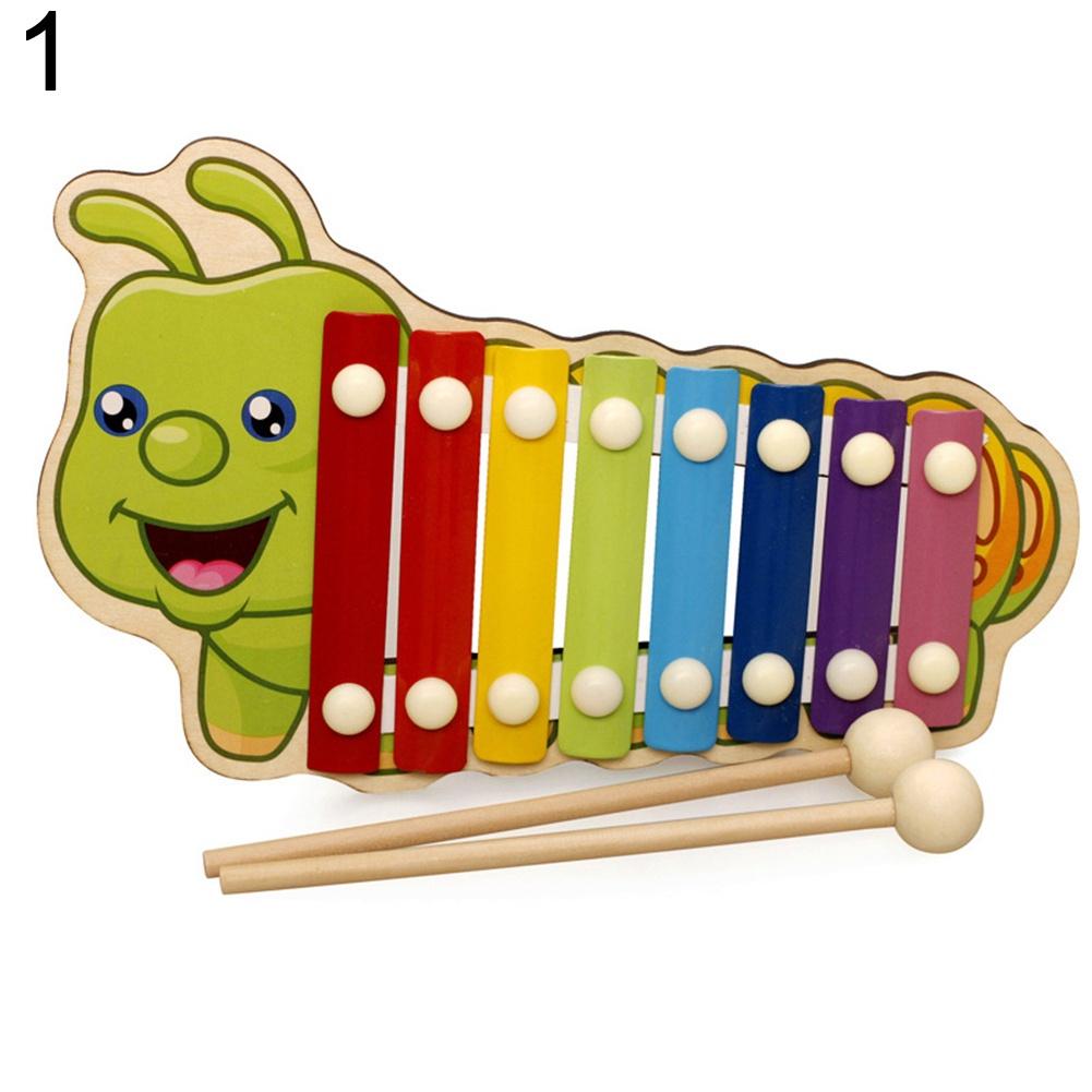 Đàn Gỗ 8 Âm Thanh Hình động vật, hình thú, Đàn Piano Xylophone, đồ chơi giáo dục Montessori