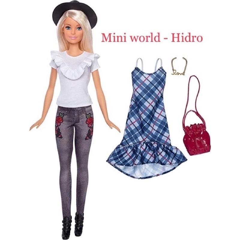 Set búp bê Barbie Fashionistas thời trang kèm váy túi