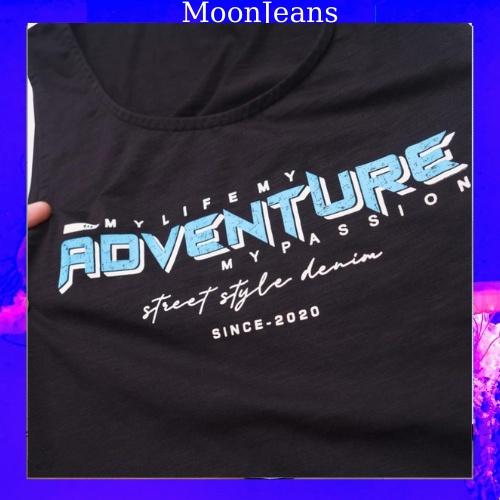 Áo Ba Lỗ Nam In Chữ ADVENTURE Sát Nách Vải Thun Thể Thao Thoáng Mát Co Giãn Thấm Hút Mồ Hôi