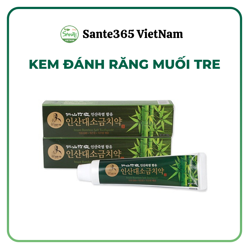 KEM ĐÁNH RĂNG MUỐI TRE INSAN - Insan Bamboo Salt Toothpaste 160g