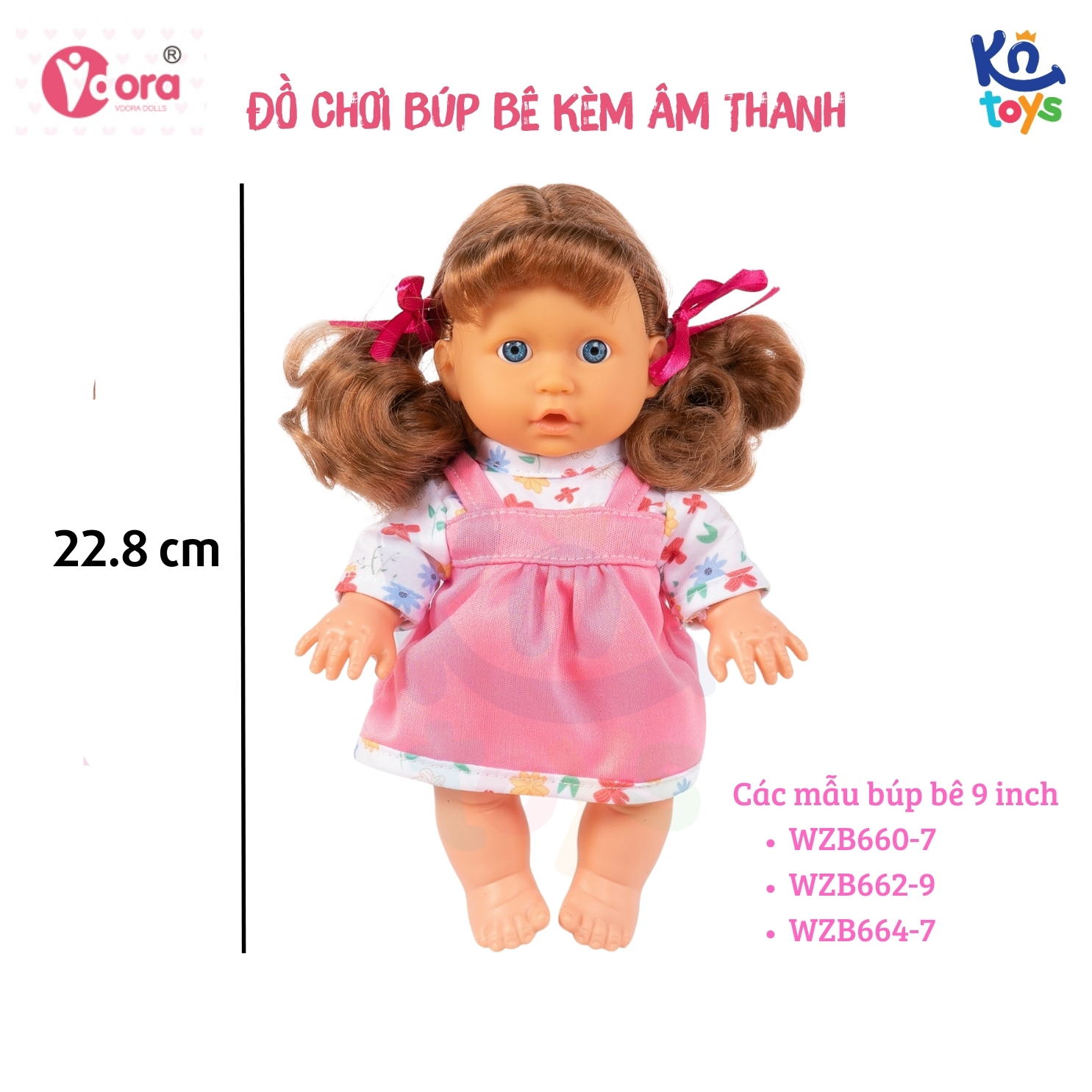 Đồ Chơi Búp Bê VDORA Có Âm Thanh Cho Bé Gái từ 3 Tuổi