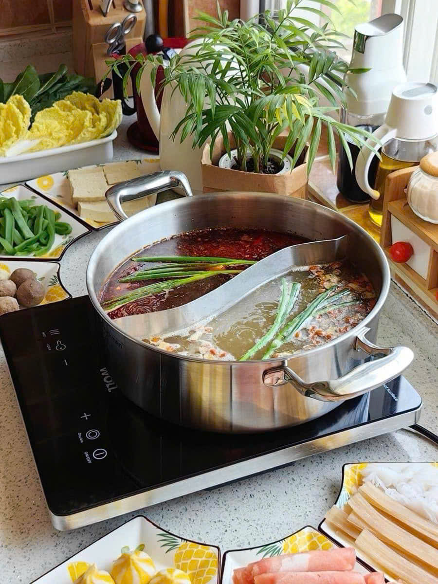 [Hàng chính hãng]  Nồi lẩu hai ngăn Chockmen size 28cm/30cm inox304 cho mọi loại bếp ckm307/308